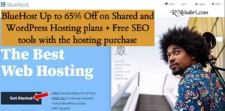 BlueHost Up to 65% Off on Shared and WordPress Hosting plans + Free SEO tools with the hosting purchase