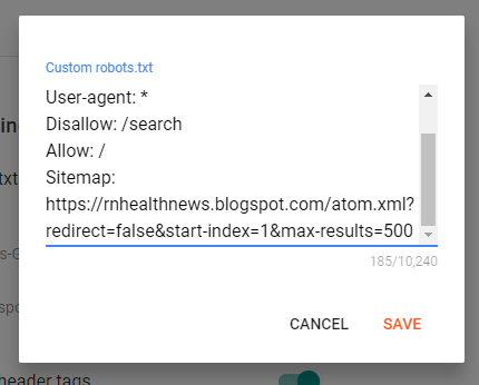 Robots.txt File to Blogger: How to Add Custom Robots.txt File